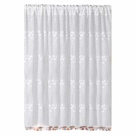 Semi-Sheer Short Kitchen Cafe Tier Curtain Pendant Doorway Curtain Bedroom Decor,59x35 inch