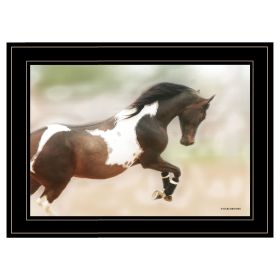 "A Wild Kookie" By Kari Brooks, Ready to Hang Framed Print, Horse Wall Art, Black Frame