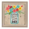 "Home Filled with Love" By Deb Strain, Printed Wall Art, Ready To Hang Framed Poster, Beige Frame