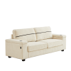 86.5 inch Sofa Couch- Deep Seat Sofa with two storage spaces, T-Pyce Charging Ports , USB Charging Ports & 2 Cup ,Corduroy 3 Seater Couch, Modern Sofa