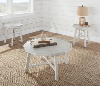 Paisley - 3 Piece Occasional Table Set - White