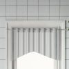 Curtain Rails 2 Pcs White and Silver 35.4"-51.2" Aluminum