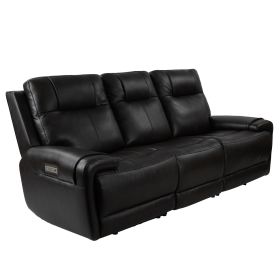 Trevor Triple Power Sofa,Genuine Leather,Lumbar Support,Adjustable Headrest,USB & Type C Charge Port,Middle Armless Chair Stationary