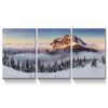 3 Panels Framed Mountain & Forest Canvas Wall Art Decor,3 Pieces Mordern Canvas Decoration Painting for Office,Dining room,Living room, Bedroom Decor-