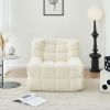 Bean Bag Chair Sofa, Sherpa Beanbag Chair Couch for Adults, Armless Tufted Bean Bag Lounge Soft Comfy Chair for Bedroom, Living Room or Balcony(Beige)