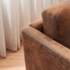 134*71*74cm Hot Stamping Cloth With Pillow Two-seater Surrounding Chair Indoor Two-seater Sofa Brown