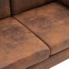 134*71*74cm Hot Stamping Cloth With Pillow Two-seater Surrounding Chair Indoor Two-seater Sofa Brown