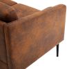 134*71*74cm Hot Stamping Cloth With Pillow Two-seater Surrounding Chair Indoor Two-seater Sofa Brown