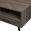 Contemporary 2-Drawer Low Coffee Table ‚Äì Slate Grey