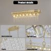 Modern Champagne Gold Kitchen Island Light - Oval Crystal ceiling chandelier