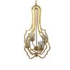 4 - Light Metal Chandelier, Hanging Light Fixture with Adjustable Chain for Kitchen Dining Room Foyer Entryway, Bulb Not Included