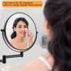 8 Inch Wall Mounted Makeup Vanity Mirror, Double Sided 1x/10x Magnifying Mirror, 360¬∞ Swivel with Extension Arm Bathroom Mirror