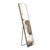 3rd generation gray solid wood frame full length mirror, dressing mirror, bedroom porch, decorative mirror, clothing store, floor mounted large mirror