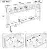 TREXM Rustic Entryway Console Table, 60" Long Sofa Table with two Different Size Drawers and Bottom Shelf for Storage (Antique White)