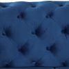 40.5" Velvet Upholstered Accent Sofa,Modern Single Sofa Chair with Button Tufted Back,Modern Single Couch for Living Room,Bedroom,or Small Space,Blue