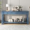 TREXM Console Table 63" Long Console Table with Drawers and Shelf for Entryway, Hallway, Living Room (Navy, OLD SKU: WF299371AAM)