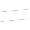 Curtain Rails 2 Pcs White and Silver 35.4"-51.2" Aluminum