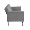 Sofa Bed Convertible Folding Light Grey Lounge Couch Loveseat Sleeper Sofa Armrests Living Room Bedroom Apartment Reading Room