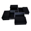 ON-TREND Unique Design Coffee Table with 4 Hidden Storage Compartments, Square Cocktail Table with Extendable Sliding Tabletop, UV High-gloss Design C