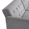 Sofa Bed Convertible Folding Light Grey Lounge Couch Loveseat Sleeper Sofa Armrests Living Room Bedroom Apartment Reading Room