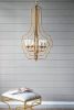 4 - Light Metal Chandelier, Hanging Light Fixture with Adjustable Chain for Kitchen Dining Room Foyer Entryway, Bulb Not Included