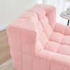 Bean Bag Chair Sofa, Sherpa Beanbag Chair Couch for Adults, Armless Tufted Bean Bag Lounge Soft Comfy Chair for Bedroom, Living Room or Balcony(Pink)