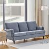 3 Seater Sofa Velvet Couches for Living Room, Sofas for Living Room Furniture Sets Chesterfield Sofa Loveseat Couch Chair for Living Room, Office (Gre