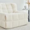 Bean Bag Chair Sofa, Sherpa Beanbag Chair Couch for Adults, Armless Tufted Bean Bag Lounge Soft Comfy Chair for Bedroom, Living Room or Balcony(Beige)