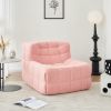 Bean Bag Chair Sofa, Sherpa Beanbag Chair Couch for Adults, Armless Tufted Bean Bag Lounge Soft Comfy Chair for Bedroom, Living Room or Balcony(Pink)