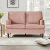 2 Seater Sofa Velvet Couches for Living Room, Sofas for Living Room Furniture Sets Chesterfield Sofa Loveseat Couch Chair for Living Room, Office (Pin