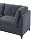 Ash Grey Chenille Fabric Modular Sectional 7pc Set Living Room Furniture U-Sectional Couch 2x Corner Wedge 3x Armless Chairs and 2x Ottomans Tufted Ba