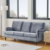 3 Seater Sofa Velvet Couches for Living Room, Sofas for Living Room Furniture Sets Chesterfield Sofa Loveseat Couch Chair for Living Room, Office (Gre