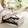 3-in-1 Sofa Bed, Convertible Sleeper Chair Sofa Bed Adjustable Pull Out Sleeper Chair Bed Multi-Pockets Folding Sofa Bed for Living Room Bedroom Small