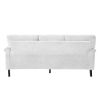 3 Seater Sofa Velvet Couches for Living Room, Sofas for Living Room Furniture Sets Chesterfield Sofa Loveseat Couch Chair for Living Room, Office (Whi