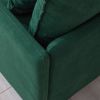 Modern fabric accent armchair;  upholstered single sofa chair;  Emerald Cotton Linen-30.7''