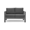 Comfortable Couch Grey Patio Outdoor Double Small Sleeper Sofa Furniture With Aluminum Frame