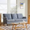 3 Seater Sofa Velvet Couches for Living Room, Sofas for Living Room Furniture Sets Chesterfield Sofa Loveseat Couch Chair for Living Room, Office (Gre