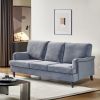 3 Seater Sofa Velvet Couches for Living Room, Sofas for Living Room Furniture Sets Chesterfield Sofa Loveseat Couch Chair for Living Room, Office (Gre