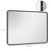 30 x 22 Inch Wall Mirror, Aluminum Frame Rectangular Wall Mirrors Decorative Mirror, 5-Layer Float Technology Mirror for Home Decor, Bathroom, Corner