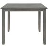 5 Piece Dining Table Set Industrial Wooden Kitchen Table and 4 Chairs for Dining Room (Grey)