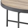 Weathered Grey Oak and Black Coffee Table