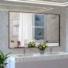 60"x40" Oversized Modern Rectangle Bathroom Mirror with Black Frame Decorative Large Wall Mirrors for Bathroom Living Room Bedroom Vertical or Horizon