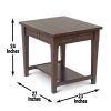 Classic Hardwood End Table - Charming Design, Cherry Finish - Ample Hidden Storage Space - Elegant Addition to Living Room