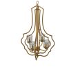 4 - Light Metal Chandelier, Hanging Light Fixture with Adjustable Chain for Kitchen Dining Room Foyer Entryway, Bulb Not Included