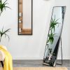 3rd generation gray solid wood frame full length mirror, dressing mirror, bedroom porch, decorative mirror, clothing store, floor mounted large mirror