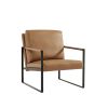 Lounge, living room, office or the reception area Leathaire accent arm chair with Extra thick padded backrest and seat cushion sofa chairs,Non-slip ad