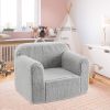 Kids Armchair Toddler Couch Baby Sofa Chair with Sherpa Fabric for Boys and Girls (Grey)