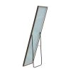 3rd generation gray solid wood frame full length mirror, dressing mirror, bedroom porch, decorative mirror, clothing store, floor mounted large mirror