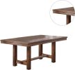 Natural Brown Finish Solid wood 1pc Dining Table Wooden Contemporary Style Kitchen Dining Room Furniture