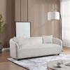 3 Seater Sofa Comfy Sofa for Living Room, Boucl√© Couch Grey